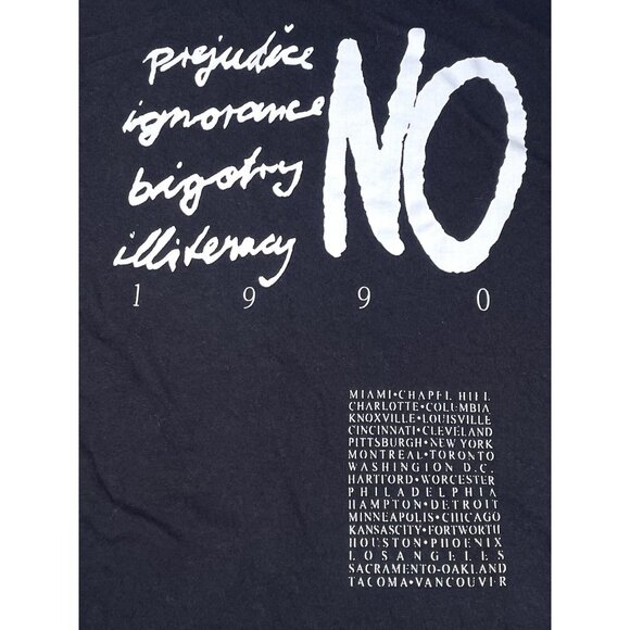 Retro Repro Adult MEDIUM Janet Jackson Rhythm Nation 1990 Tour T-SHIRT Black EUC - Picture 4 of 9